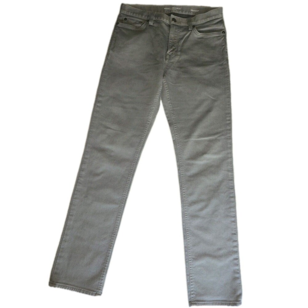 Men's Banana Republic Traveler Slim Fit Pants Gray Size 30x32 Excellent Conditio
